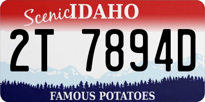 ID license plate 2T7894D
