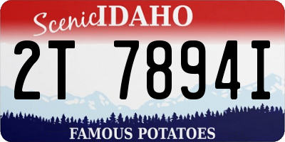 ID license plate 2T7894I