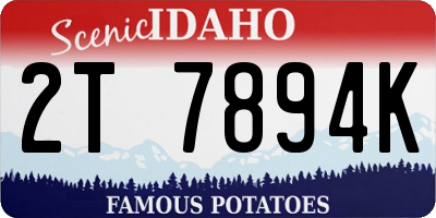 ID license plate 2T7894K