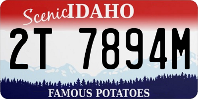 ID license plate 2T7894M