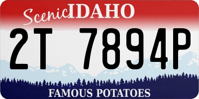ID license plate 2T7894P
