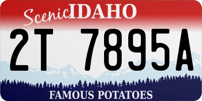 ID license plate 2T7895A