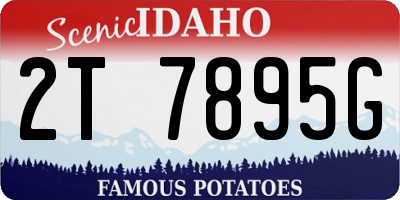 ID license plate 2T7895G