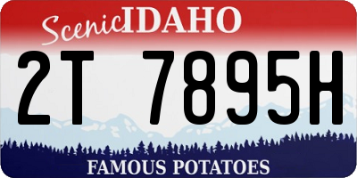 ID license plate 2T7895H