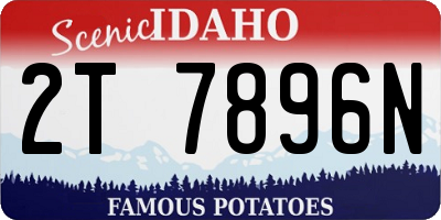 ID license plate 2T7896N