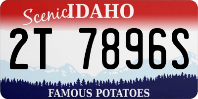ID license plate 2T7896S