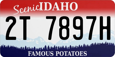 ID license plate 2T7897H