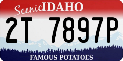 ID license plate 2T7897P