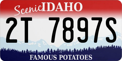 ID license plate 2T7897S