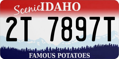 ID license plate 2T7897T