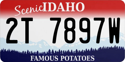 ID license plate 2T7897W