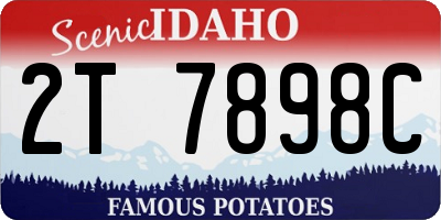 ID license plate 2T7898C