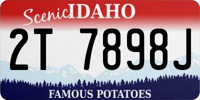 ID license plate 2T7898J