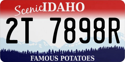 ID license plate 2T7898R