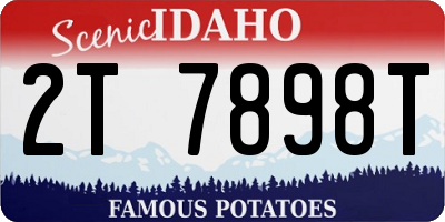 ID license plate 2T7898T