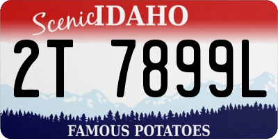 ID license plate 2T7899L