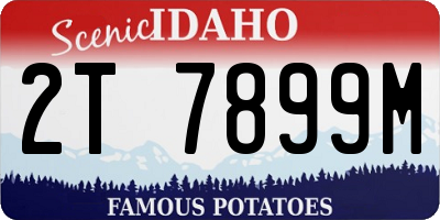 ID license plate 2T7899M