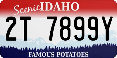 ID license plate 2T7899Y