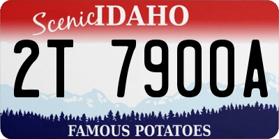 ID license plate 2T7900A
