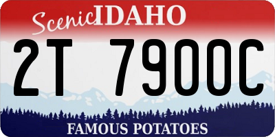 ID license plate 2T7900C