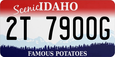 ID license plate 2T7900G