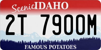 ID license plate 2T7900M