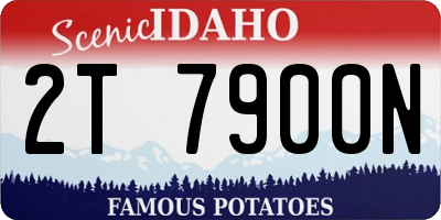 ID license plate 2T7900N