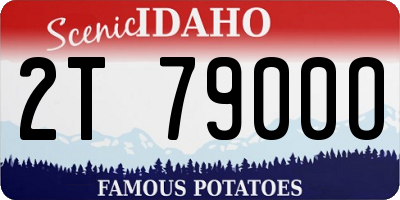 ID license plate 2T7900O