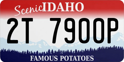 ID license plate 2T7900P