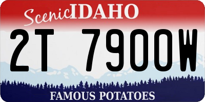 ID license plate 2T7900W