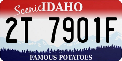 ID license plate 2T7901F