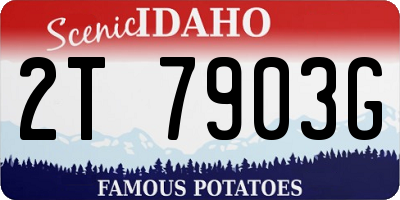 ID license plate 2T7903G