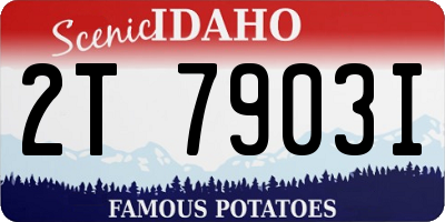 ID license plate 2T7903I