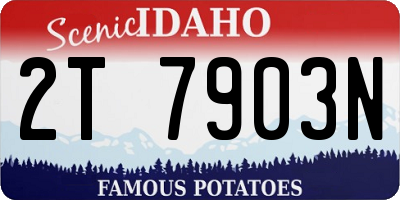 ID license plate 2T7903N