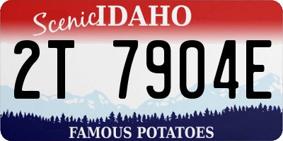 ID license plate 2T7904E