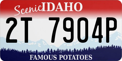 ID license plate 2T7904P