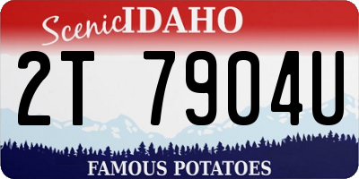 ID license plate 2T7904U