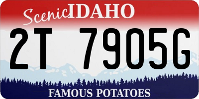 ID license plate 2T7905G