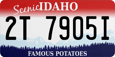ID license plate 2T7905I