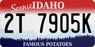 ID license plate 2T7905K