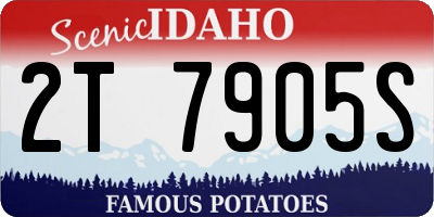 ID license plate 2T7905S