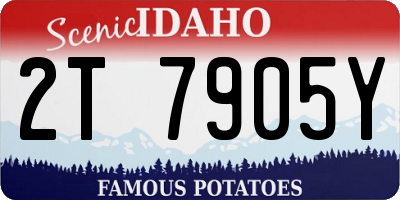 ID license plate 2T7905Y