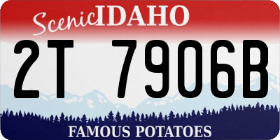 ID license plate 2T7906B