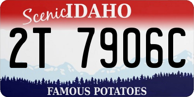 ID license plate 2T7906C
