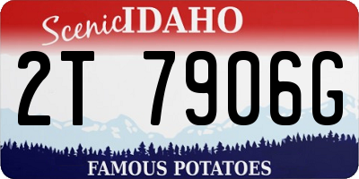 ID license plate 2T7906G