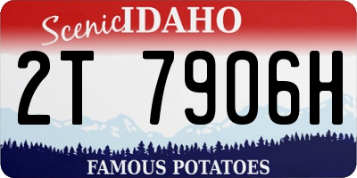 ID license plate 2T7906H