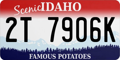 ID license plate 2T7906K