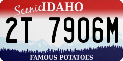 ID license plate 2T7906M