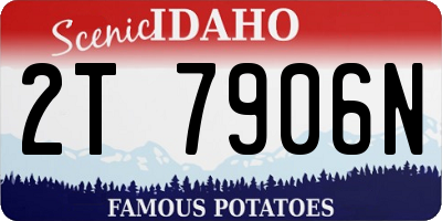ID license plate 2T7906N