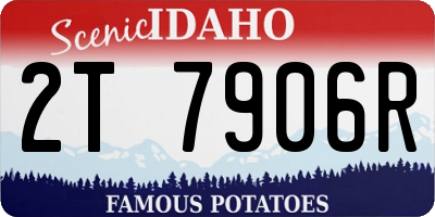ID license plate 2T7906R